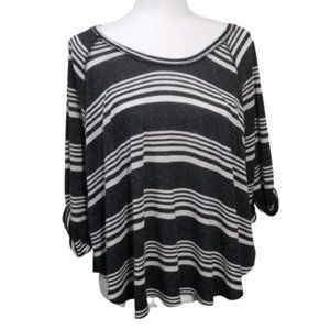 Free People striped shirt with 3/4 length sleeve, XS